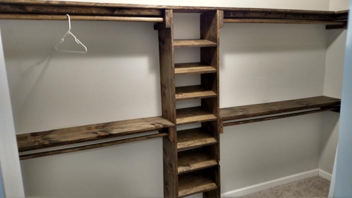 We build custom closet shelving to suit your needs and space!